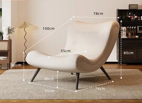 Italian Style Velvet Wood Legs Sofa Chair-MinimalisticDecor.com