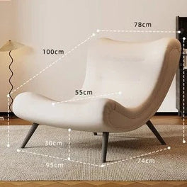Italian Style Velvet Wood Legs Sofa Chair-MinimalisticDecor.com