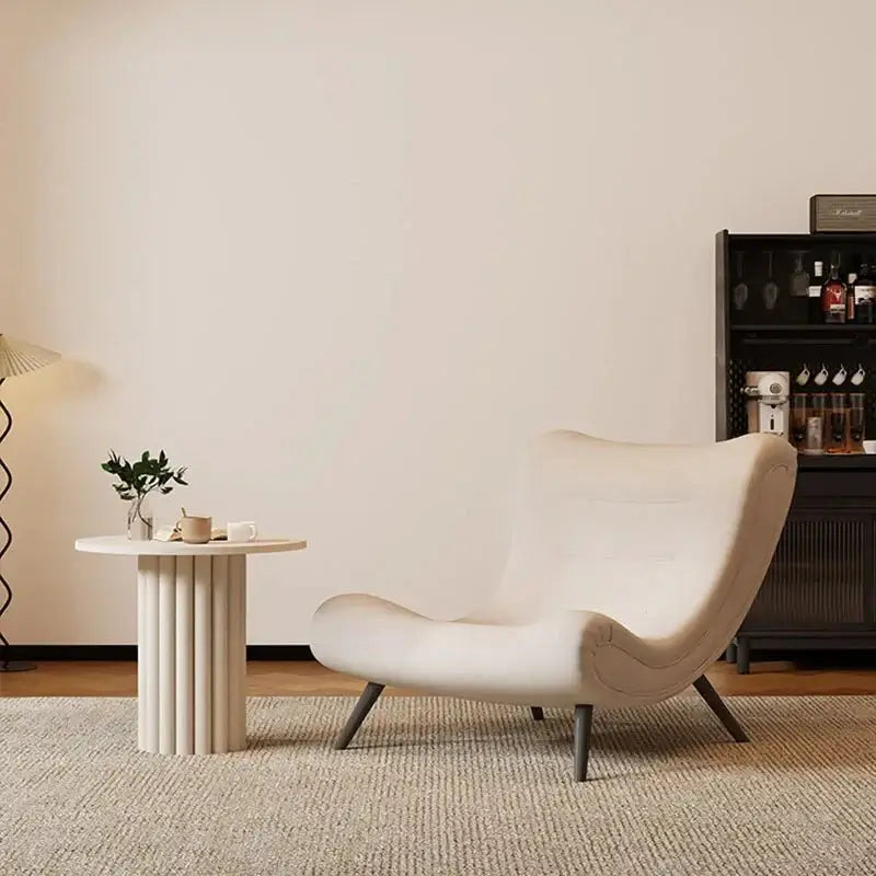 Italian Style Velvet Wood Legs Sofa Chair-MinimalisticDecor.com