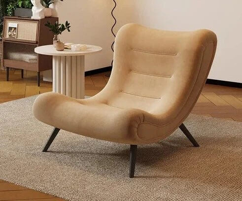 Italian Style Velvet Wood Legs Sofa Chair-MinimalisticDecor.com