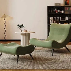 Italian Style Velvet Wood Legs Sofa Chair-MinimalisticDecor.com