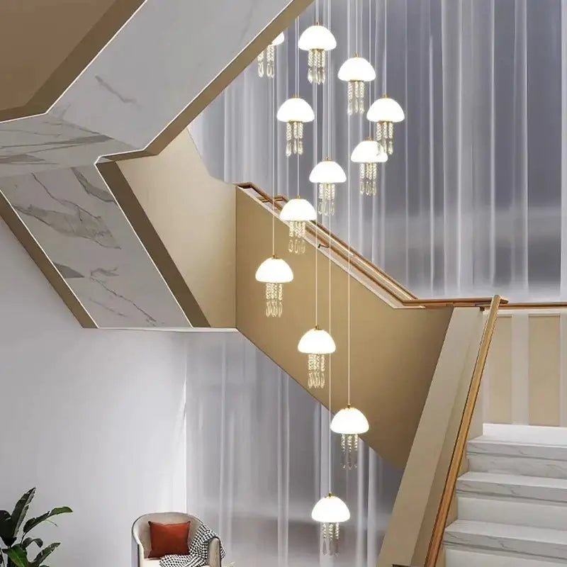 Jelly Fish Staircase Chandelier Lighting Decor-MinimalisticDecor.com