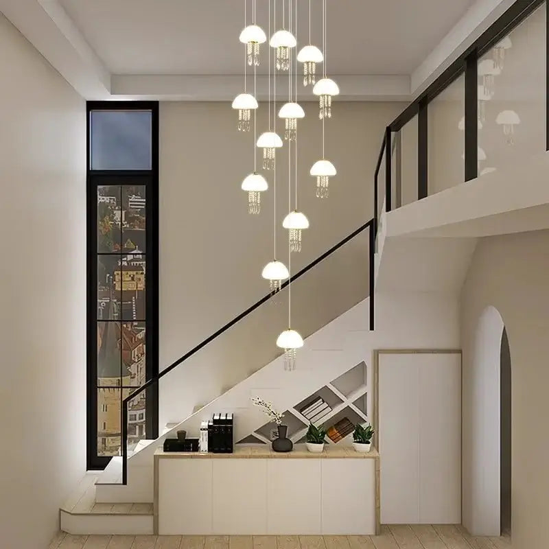 Jelly Fish Staircase Chandelier Lighting Decor-MinimalisticDecor.com