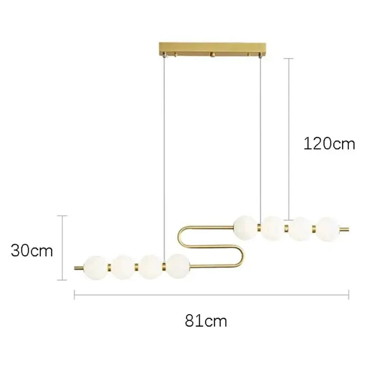 Jewel Globes Kitchen Island Hanging Chandelier-MinimalisticDecor.com