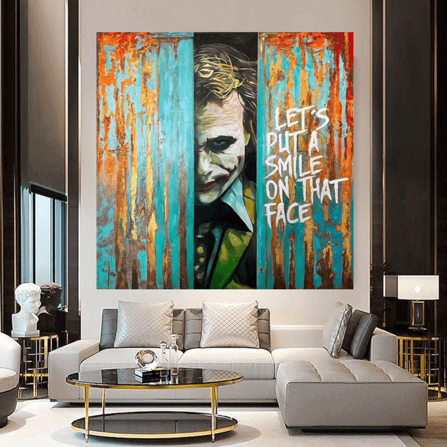Joker Smile Canvas Wall Art - Exquisite Home Decor-MinimalisticDecor.com