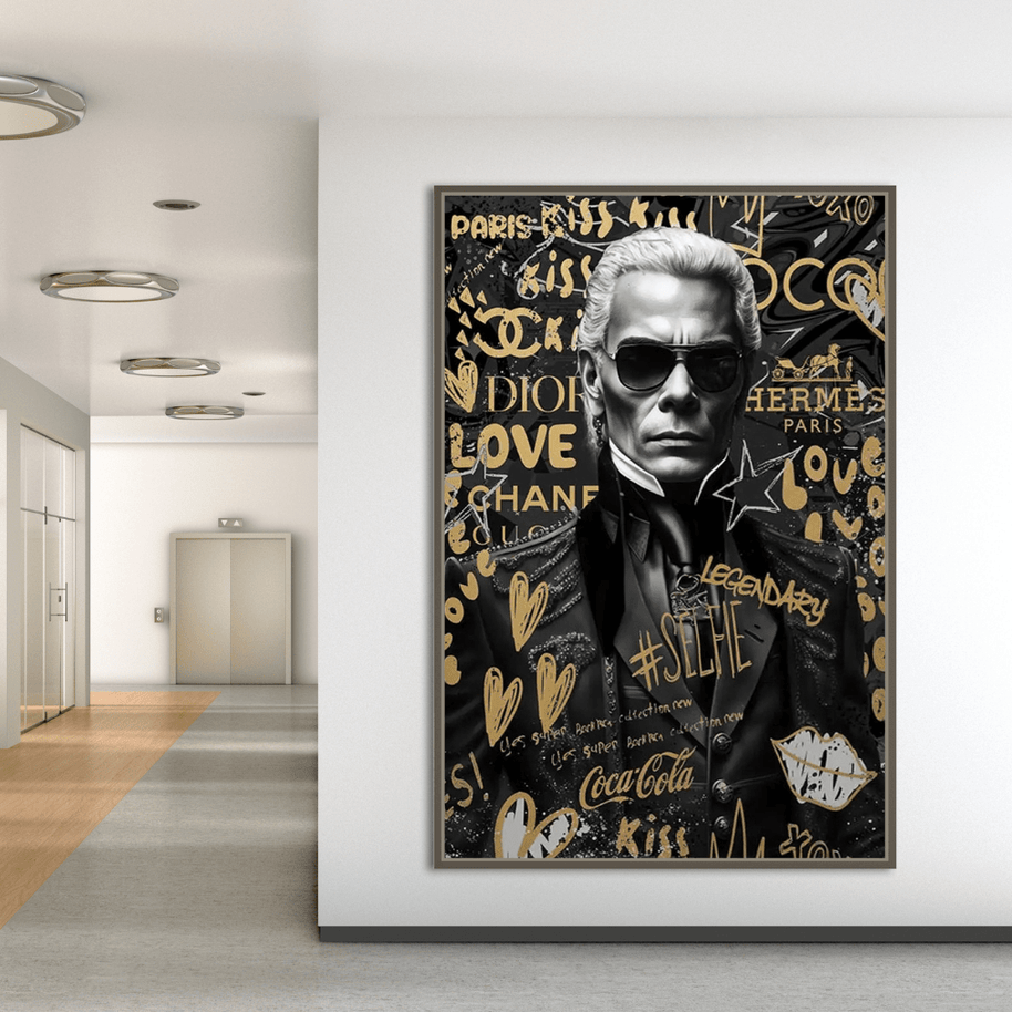 Karl Canvas Wall Art: The Fashion Icon Exquisite Décor-MinimalisticDecor.com