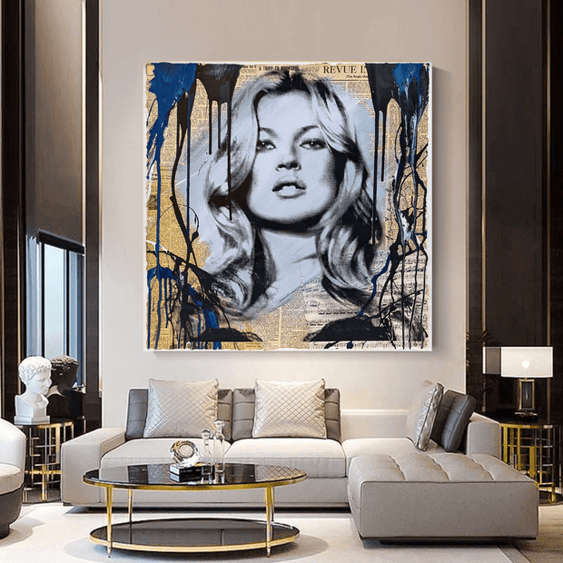 Kate Moss Canvas Wall Art: Banksy-inspired home decor-MinimalisticDecor.com