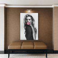 Kate Moss Fashion Model Chewing Gum Canvas Wall Art-MinimalisticDecor.com