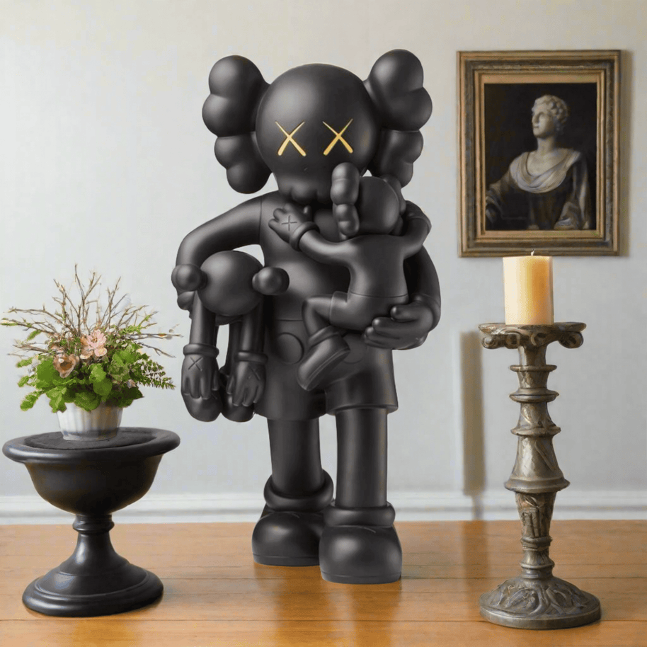 Kaws Clean Slate Black Statue Sculpture-MinimalisticDecor.com