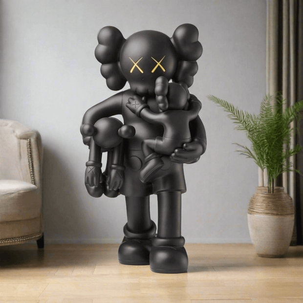 Kaws Clean Slate Black Statue Sculpture-MinimalisticDecor.com