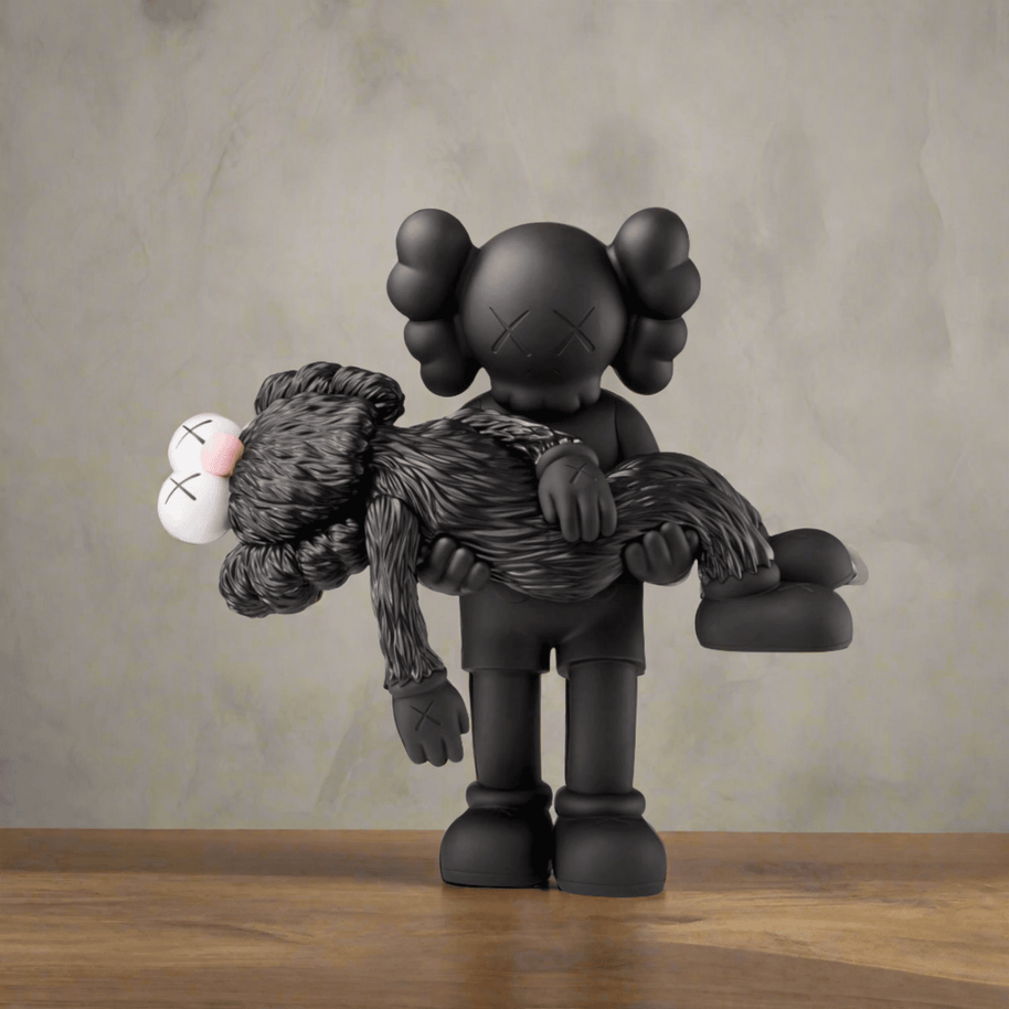 KAWS Gone Black Statue Sculpture-MinimalisticDecor.com
