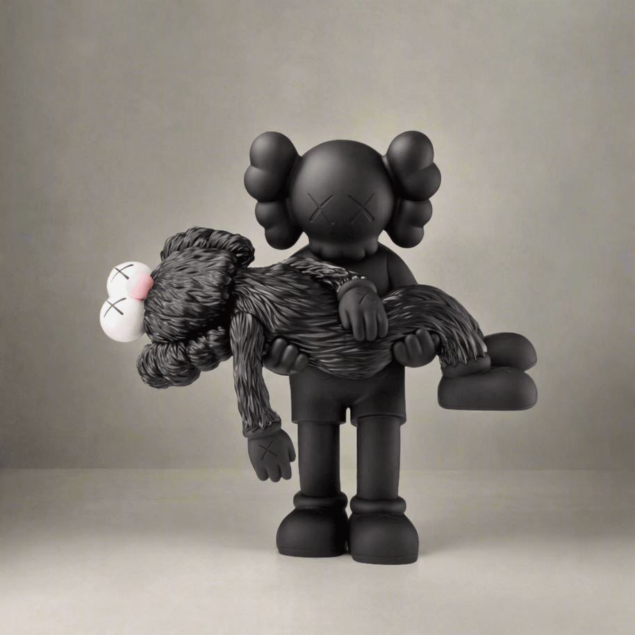 KAWS Gone Black Statue Sculpture-MinimalisticDecor.com