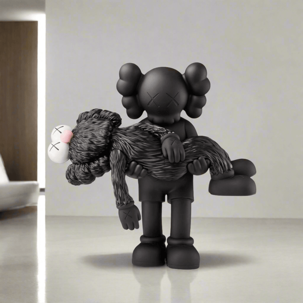 KAWS Gone Black Statue Sculpture-MinimalisticDecor.com