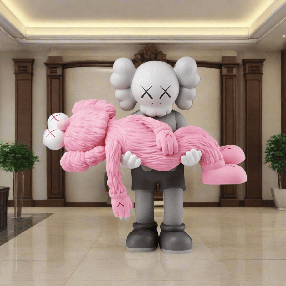 KAWS Gone Pink Statue Sculpture-MinimalisticDecor.com