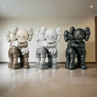 KAWS Hug Together Vinyl Figure Black-MinimalisticDecor.com