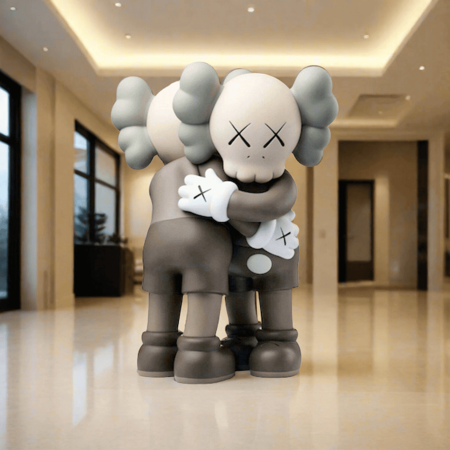KAWS Hug Together Vinyl Figure Black-MinimalisticDecor.com
