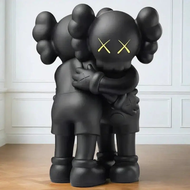 KAWS Hug Together Vinyl Figure Black-MinimalisticDecor.com