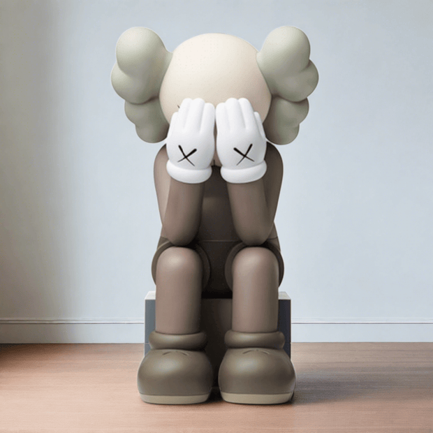 KAWS-Inspired Passing Through Statue – Pop Art Decor-MinimalisticDecor.com