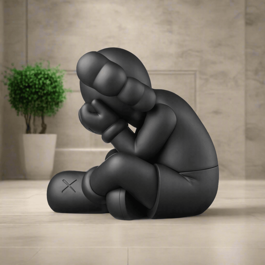 Kaws Seperated Black Statue Sculpture-MinimalisticDecor.com