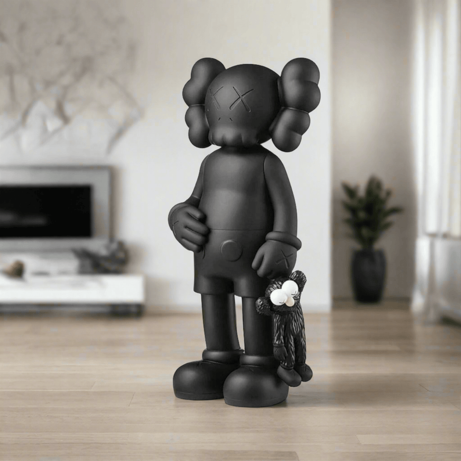 KAWS Share Black Statue Sculpture-MinimalisticDecor.com