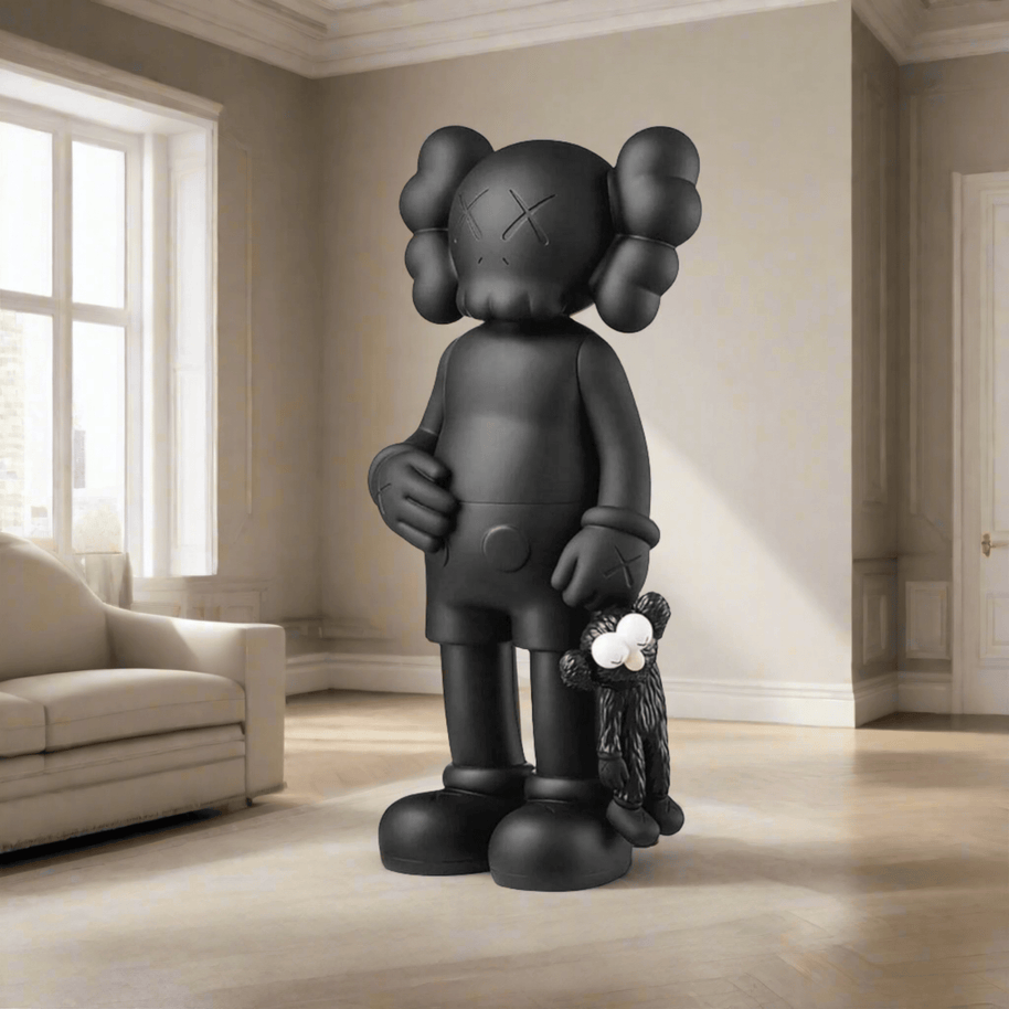 KAWS Share Black Statue Sculpture-MinimalisticDecor.com