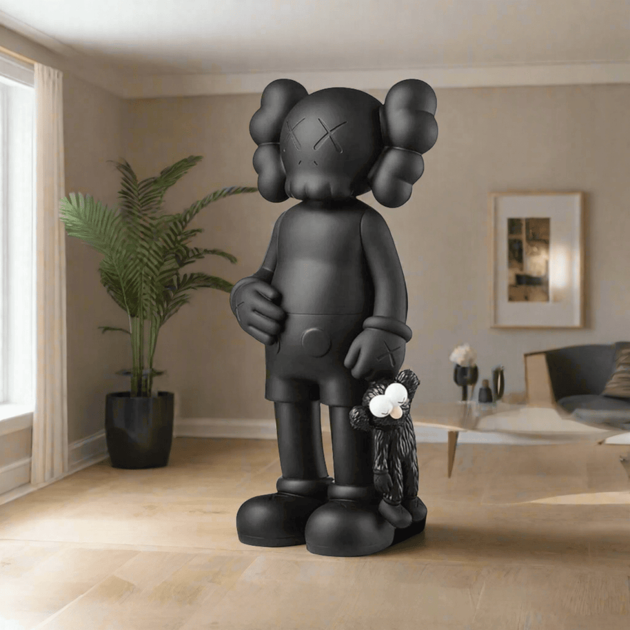 KAWS Share Black Statue Sculpture-MinimalisticDecor.com
