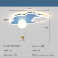 Kids Astronaut Ceiling Light | Kids Room Decor Lights-MinimalisticDecor.com