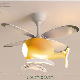 Kids' Helicopter Ceiling Light with Fan – Nursery Fixture-MinimalisticDecor.com