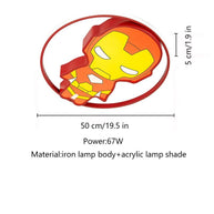Kids IronMan Ceiling Light | Kids Room Decor Lights-MinimalisticDecor.com