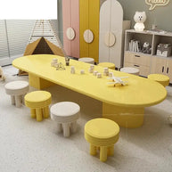 Kids Kindergarten Dining Table Set – Durable Veneer Finish for Nursery Use-MinimalisticDecor.com