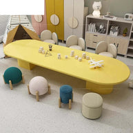 Kids Kindergarten Dining Table Set – Durable Veneer Finish for Nursery Use-MinimalisticDecor.com