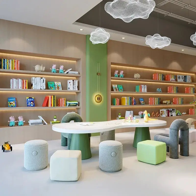 Kids Nursery Dining Table Set – Child-Friendly Veneer Finish-MinimalisticDecor.com