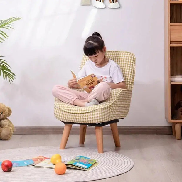 Kids Room Check Sofa Chair – Cozy Comfort in a Playful Design-MinimalisticDecor.com