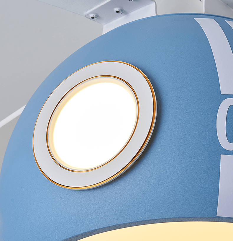 Kids Room Helicopter Ceiling Fan with Light – Art Deco Style-MinimalisticDecor.com