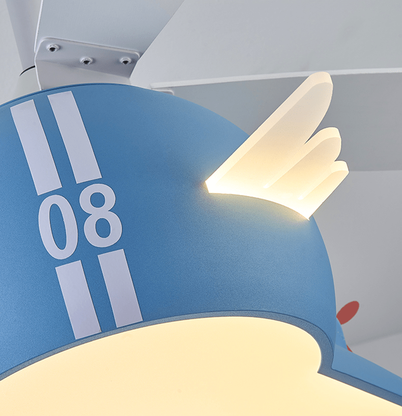 Kids Room Helicopter Ceiling Fan with Light – Art Deco Style-MinimalisticDecor.com