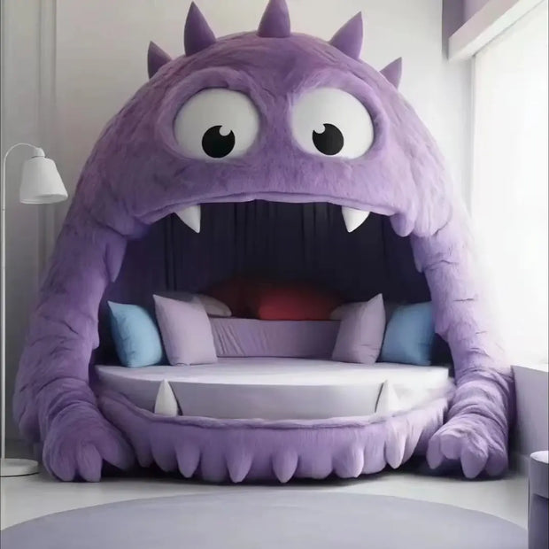 Kids Room Monster King-Size Round Upholstered Bed – 2m Diameter-MinimalisticDecor.com