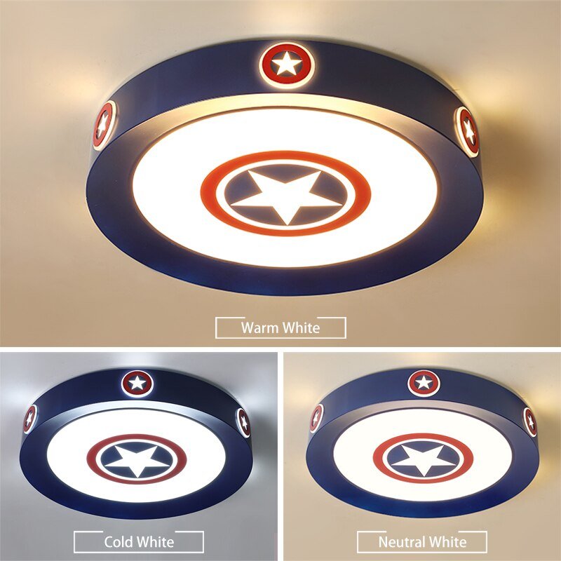Kids Superman / Captain America Ceiling Light | Kids Room Decor Lights-MinimalisticDecor.com