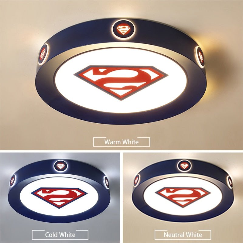 Kids Superman / Captain America Ceiling Light | Kids Room Decor Lights-MinimalisticDecor.com