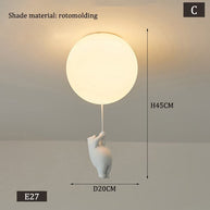 Kids Teddy Bears Holding Balloons Ceiling Light | Kids Room Decor Lights-MinimalisticDecor.com