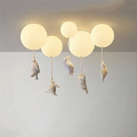 Kids Teddy Bears Holding Balloons Ceiling Light | Kids Room Decor Lights-MinimalisticDecor.com