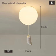 Kids Teddy Bears Holding Balloons Ceiling Light | Kids Room Decor Lights-MinimalisticDecor.com