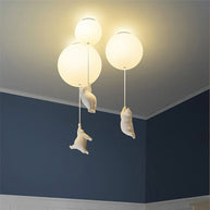 Kids Teddy Bears Holding Balloons Ceiling Light | Kids Room Decor Lights-MinimalisticDecor.com