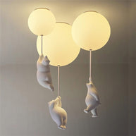Kids Teddy Bears Holding Balloons Ceiling Light | Kids Room Decor Lights-MinimalisticDecor.com