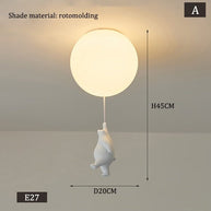 Kids Teddy Bears Holding Balloons Ceiling Light | Kids Room Decor Lights-MinimalisticDecor.com