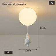 Kids Teddy Bears Holding Balloons Ceiling Light | Kids Room Decor Lights-MinimalisticDecor.com