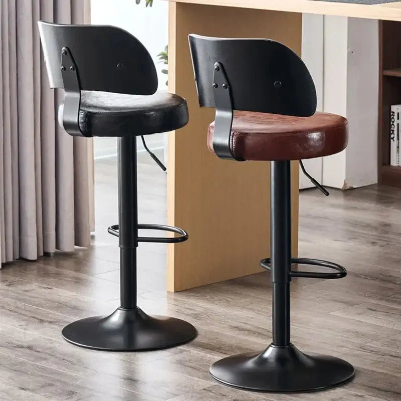 Kitchen Island Dining Cadeira Leather Stools Bar Chair-MinimalisticDecor.com