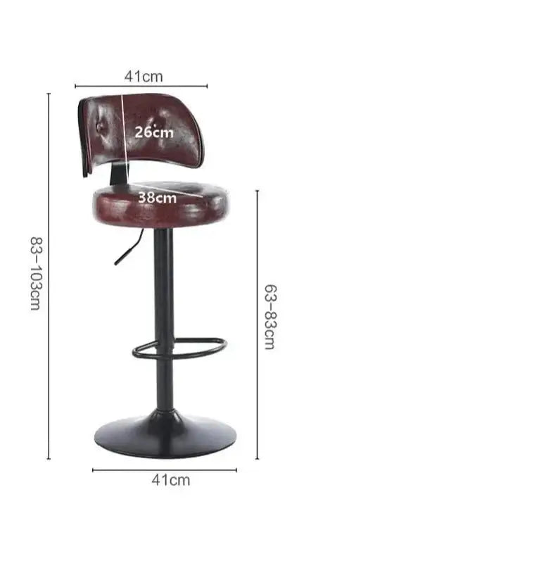 Kitchen Island Dining Cadeira Leather Stools Bar Chair-MinimalisticDecor.com