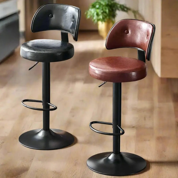 Kitchen Island Dining Cadeira Leather Stools Bar Chair-MinimalisticDecor.com