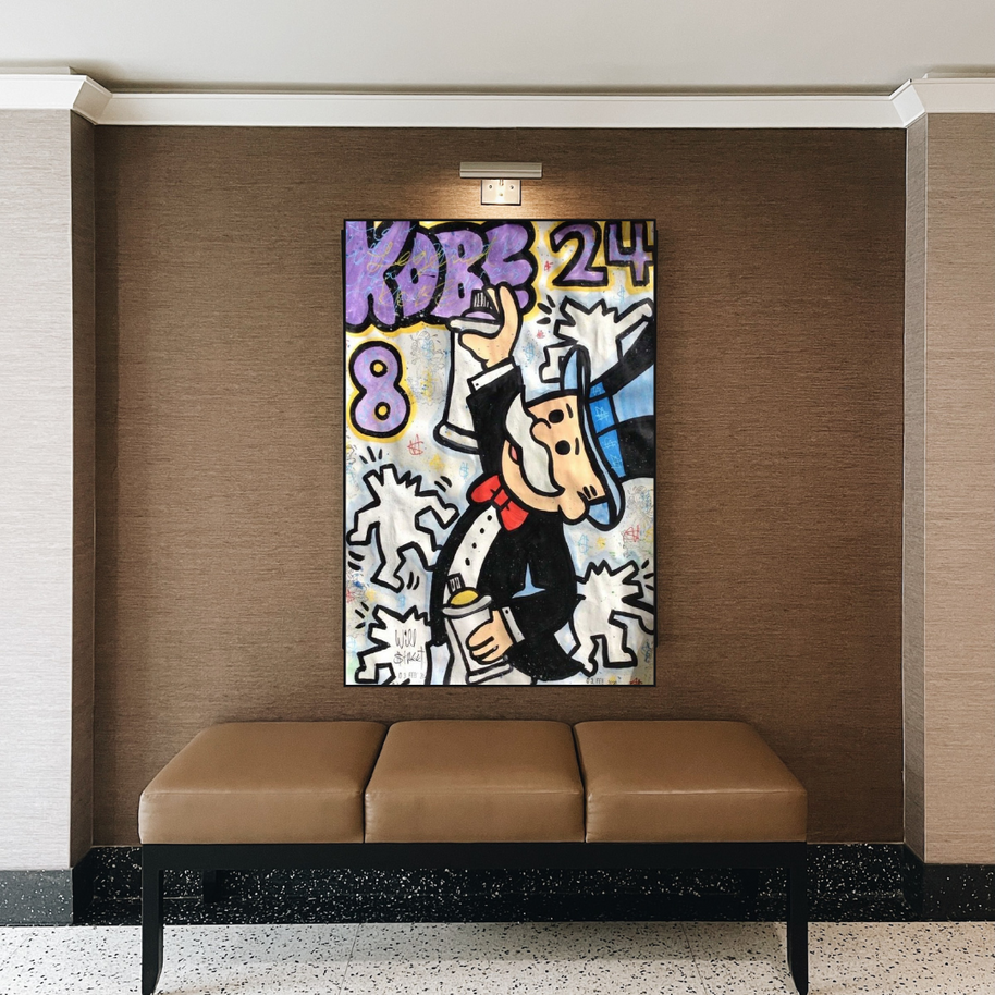 Kobe: Mr Monopoly Canvas Wall Art – Exclusive Design-MinimalisticDecor.com