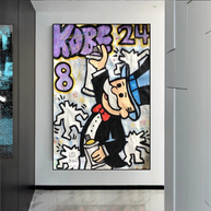 Kobe: Mr Monopoly Canvas Wall Art – Exclusive Design-MinimalisticDecor.com